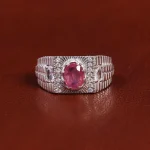 انگشتر یاقوت سرخ مردانه کد 22376