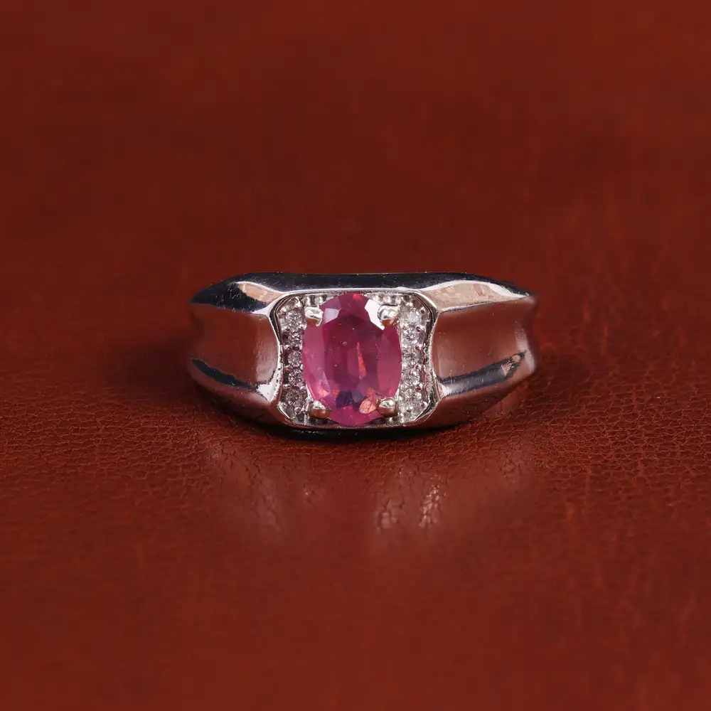 انگشتر یاقوت سرخ مردانه کد 22377