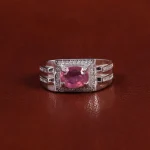 انگشتر یاقوت سرخ مردانه کد 22378