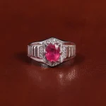 انگشتر یاقوت سرخ مردانه کد 22380