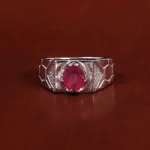 انگشتر یاقوت سرخ مردانه کد 22381