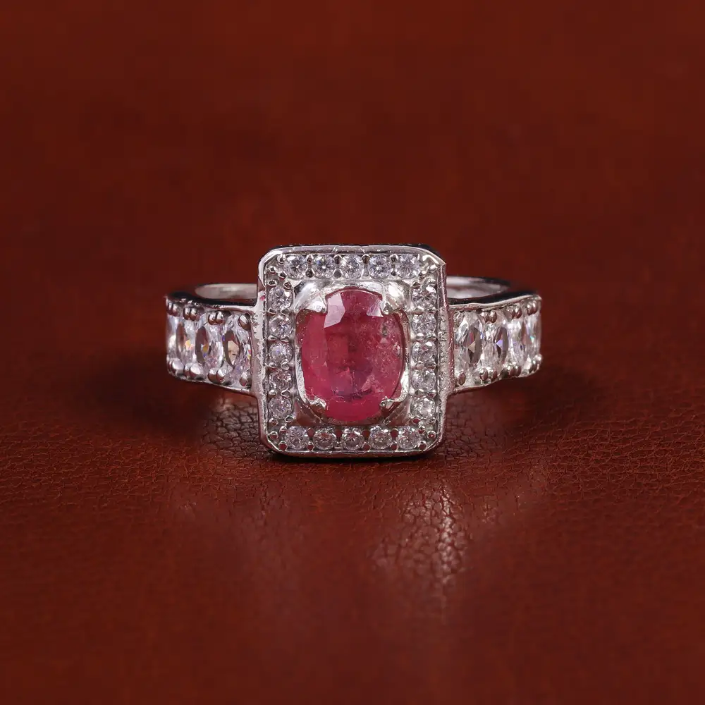 انگشتر یاقوت سرخ مردانه کد 22382