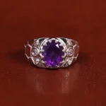 انگشتر آمیتیست مردانه کد 22387