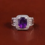 انگشتر آمیتیست مردانه کد 22388