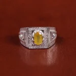 انگشتر یاقوت زرد مردانه کد 22391