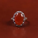 انگشتر عقیق یمن مردانه کد 22398