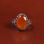 انگشتر عقیق یمن مردانه کد 22399