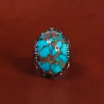 انگشتر فیروزه شجری مردانه کد 22404