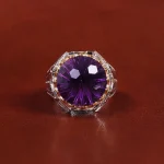 انگشتر آمیتیست مردانه کد 22409