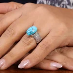انگشتر فیروزه شجری زنانه کد 22415