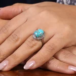انگشتر فیروزه شجری زنانه کد 22423