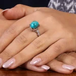 انگشتر فیروزه شجری زنانه کد 22435