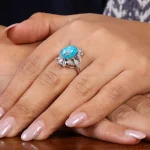 انگشتر فیروزه شجری زنانه کد 22437
