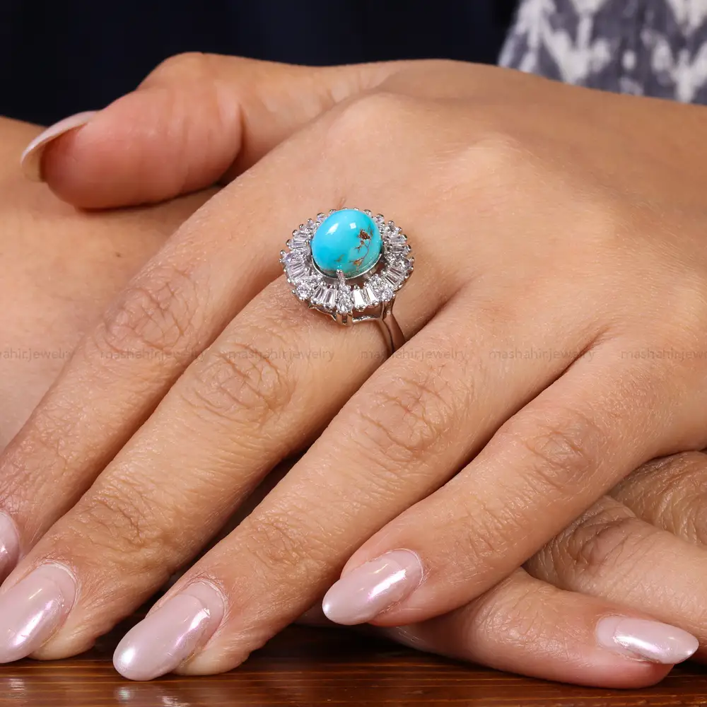 انگشتر فیروزه شجری زنانه کد 22438