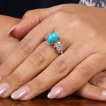 انگشتر فیروزه شجری زنانه کد 22439