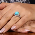 انگشتر فیروزه شجری زنانه کد 22441