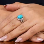انگشتر فیروزه شجری زنانه کد 22444