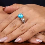 انگشتر فیروزه شجری زنانه کد 22446