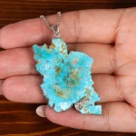 گردنبند فیروزه طرح ایران کد 22559