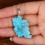 گردنبند فیروزه طرح ایران کد 22561