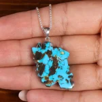 گردنبند فیروزه طرح ایران کد 22570