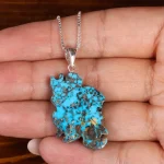 گردنبند فیروزه طرح ایران کد 22572