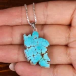 گردنبند فیروزه طرح ایران کد 22574