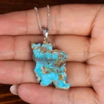 گردنبند فیروزه طرح ایران کد 22576