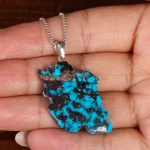 گردنبند فیروزه طرح ایران کد 22580