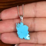 گردنبند فیروزه طرح ایران کد 22592