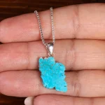 گردنبند فیروزه طرح ایران کد 22594