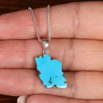 گردنبند فیروزه طرح ایران کد 22596