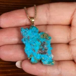 گردنبند فیروزه طرح ایران کد 22598