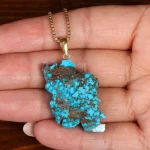 گردنبند فیروزه طرح ایران کد 22601