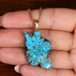 گردنبند فیروزه طرح ایران کد 22603