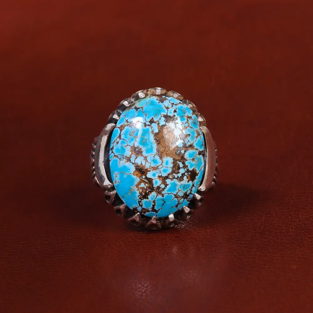 انگشتر فیروزه شجری مردانه کد 22674