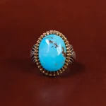 انگشتر فیروزه شجری مردانه کد 22684
