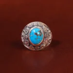 انگشتر فیروزه شجری مردانه کد 22691