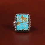 انگشتر فیروزه شجری مردانه کد 22694