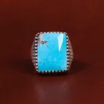 انگشتر فیروزه شجری مردانه کد 22696