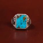 انگشتر فیروزه شجری مردانه کد 22697