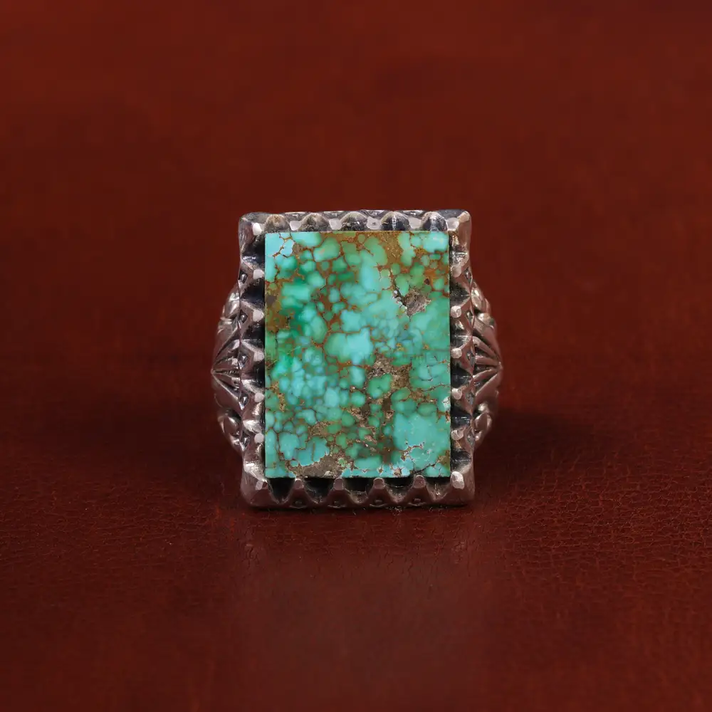 انگشتر فیروزه شجری مردانه کد 22698