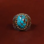 انگشتر فیروزه شجری مردانه کد 22699