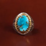 انگشتر فیروزه شجری مردانه کد 22703