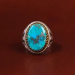 انگشتر فیروزه شجری مردانه کد 22714