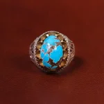 انگشتر فیروزه شجری مردانه کد 22729