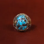 انگشتر فیروزه شجری مردانه کد 22732