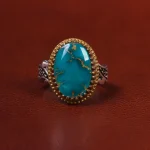 انگشتر فیروزه شجری مردانه کد 22741
