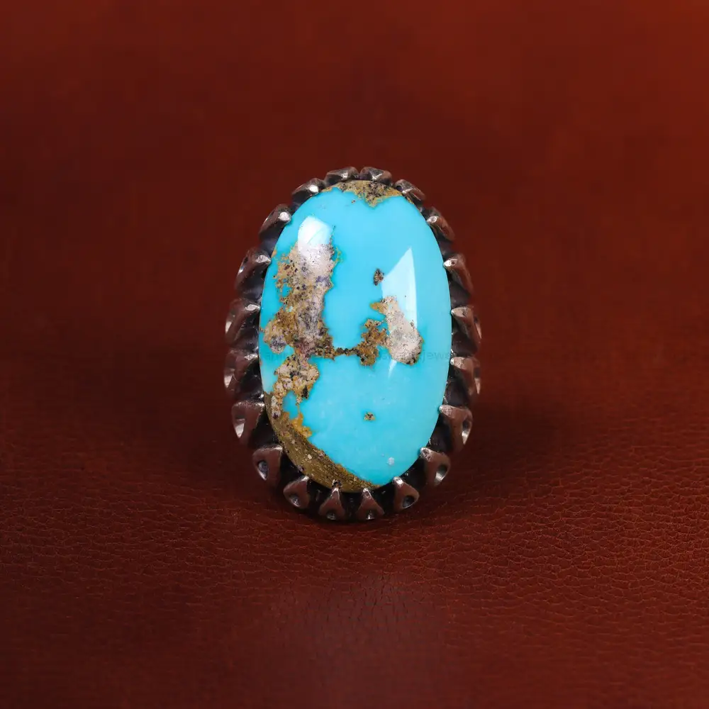 انگشتر فیروزه شجری مردانه کد 22755