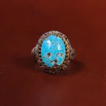 انگشتر فیروزه شجری مردانه کد 22758